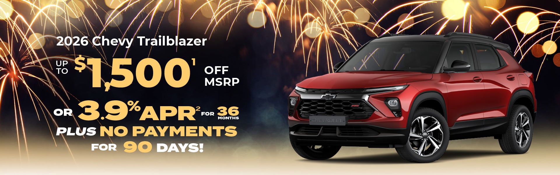 2026 Chevy Trailblazer - up to $1500 off MSRP or 3.9% APR
