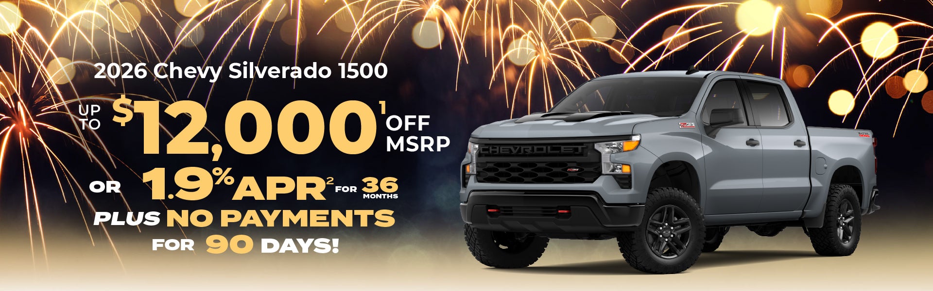 2026 Chevy Silverado 1500 - up to $12000 off MSRP | 1.9% APR