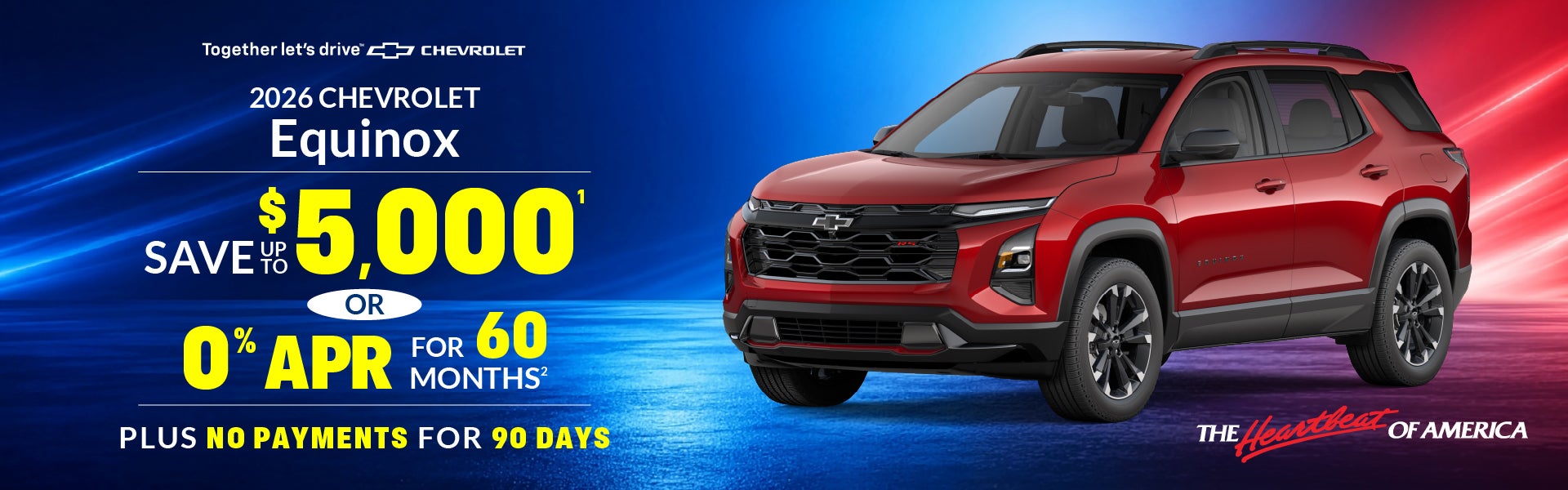 2026 Chevy Equinox - save up to $5000 or 1.9% APR