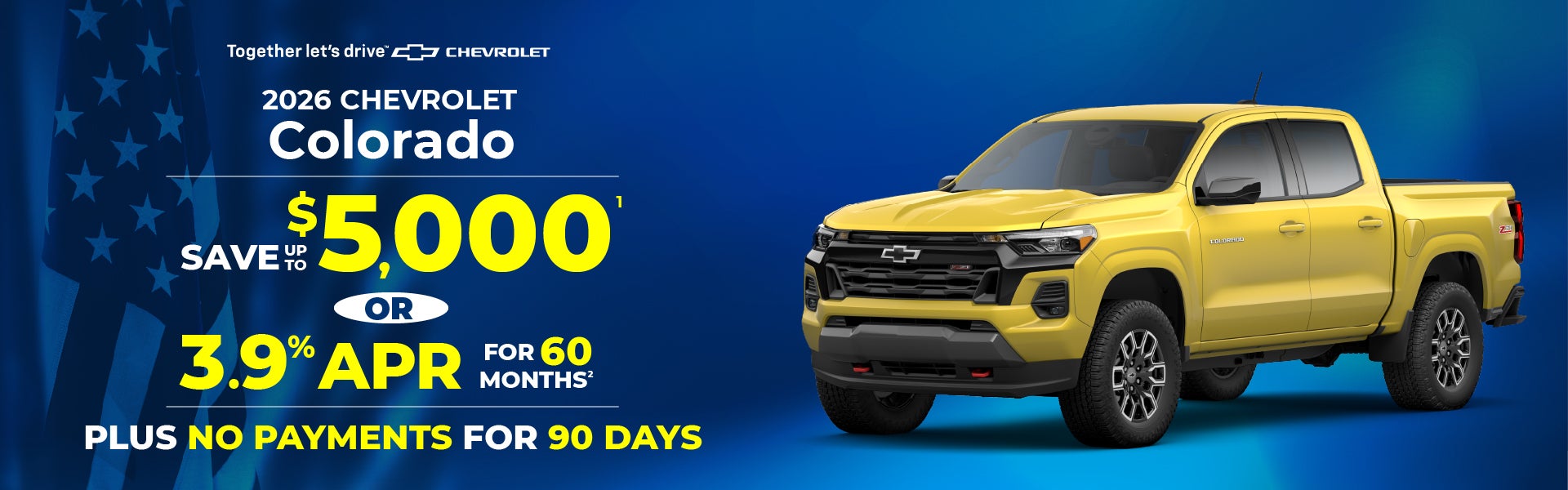 2026 Chevy Colorado - up to $5000 off MSRP or 3.9% APR