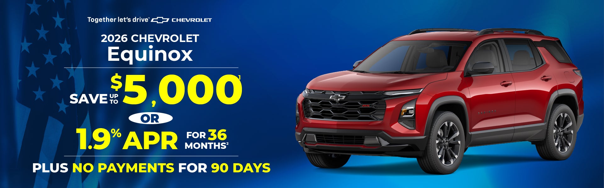 2026 Chevy Equinox - save up to $5000 or 1.9% APR