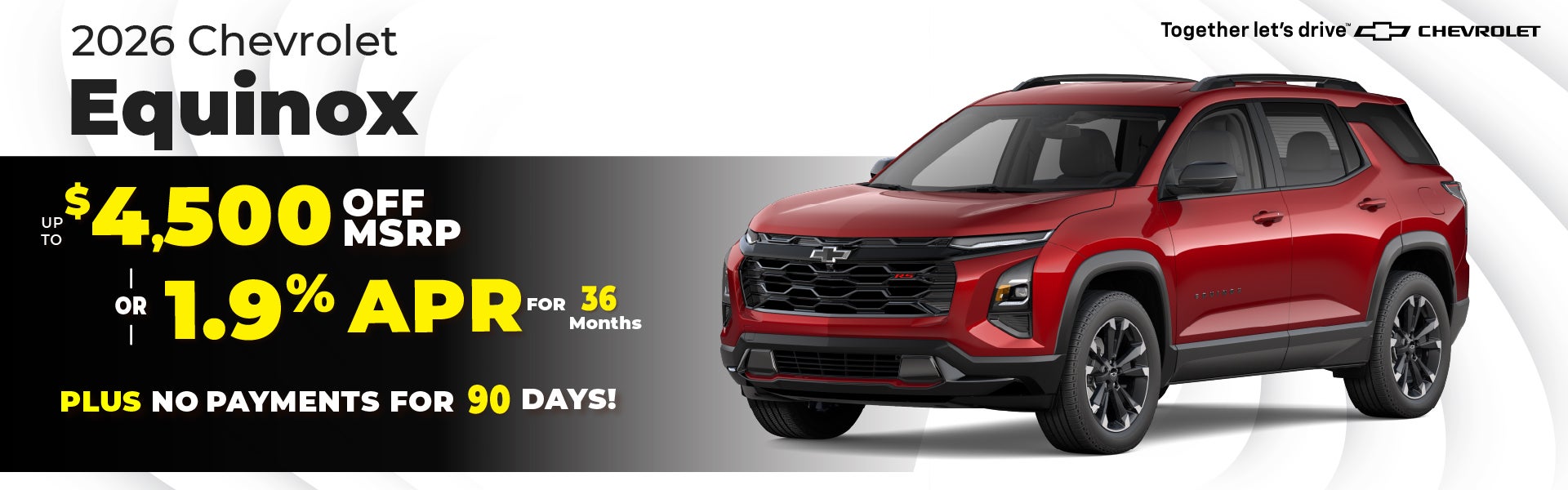 2026 Chevy Equinox - save up to $4500 or 1.9% APR