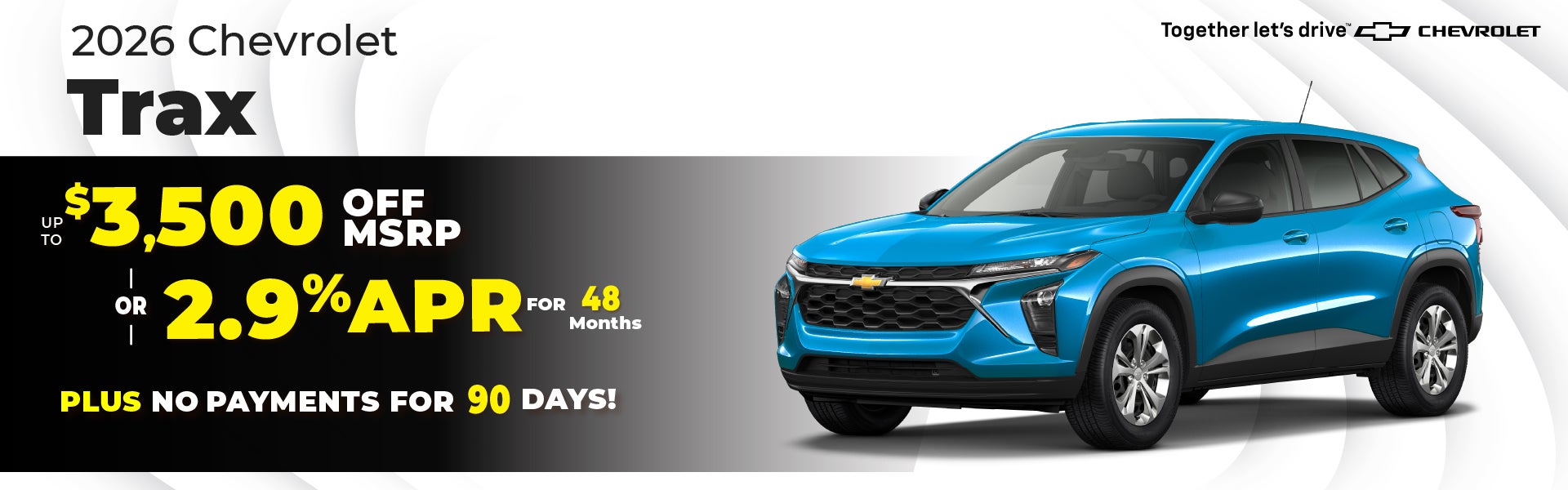 2026 Chevy Trax - up to $3500 off MSRP or 2.9% APR