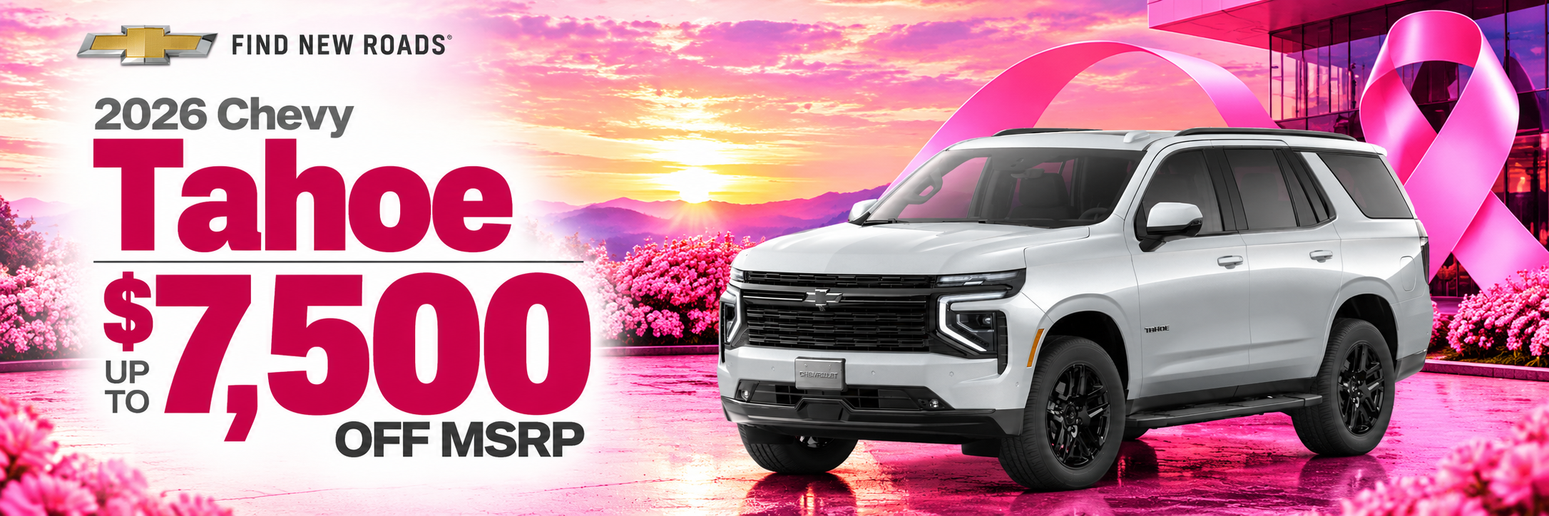 2026 Chevy Tahoe - save up to $7,500 off MSRP